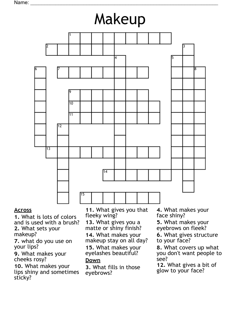 Makeup  Crossword