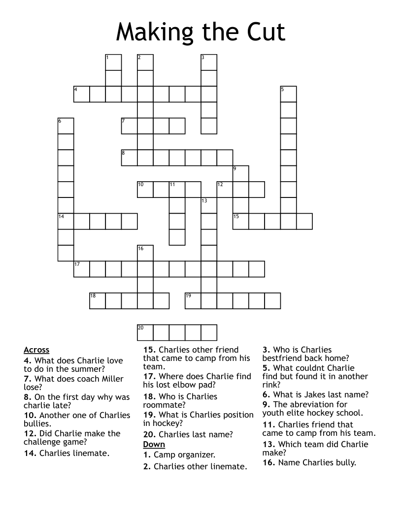Making the Cut Crossword