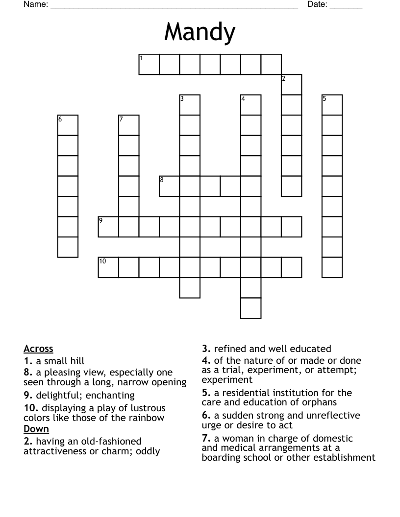 Mandy Crossword