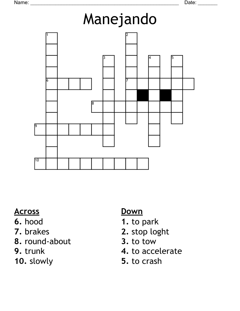 Manejando  Crossword