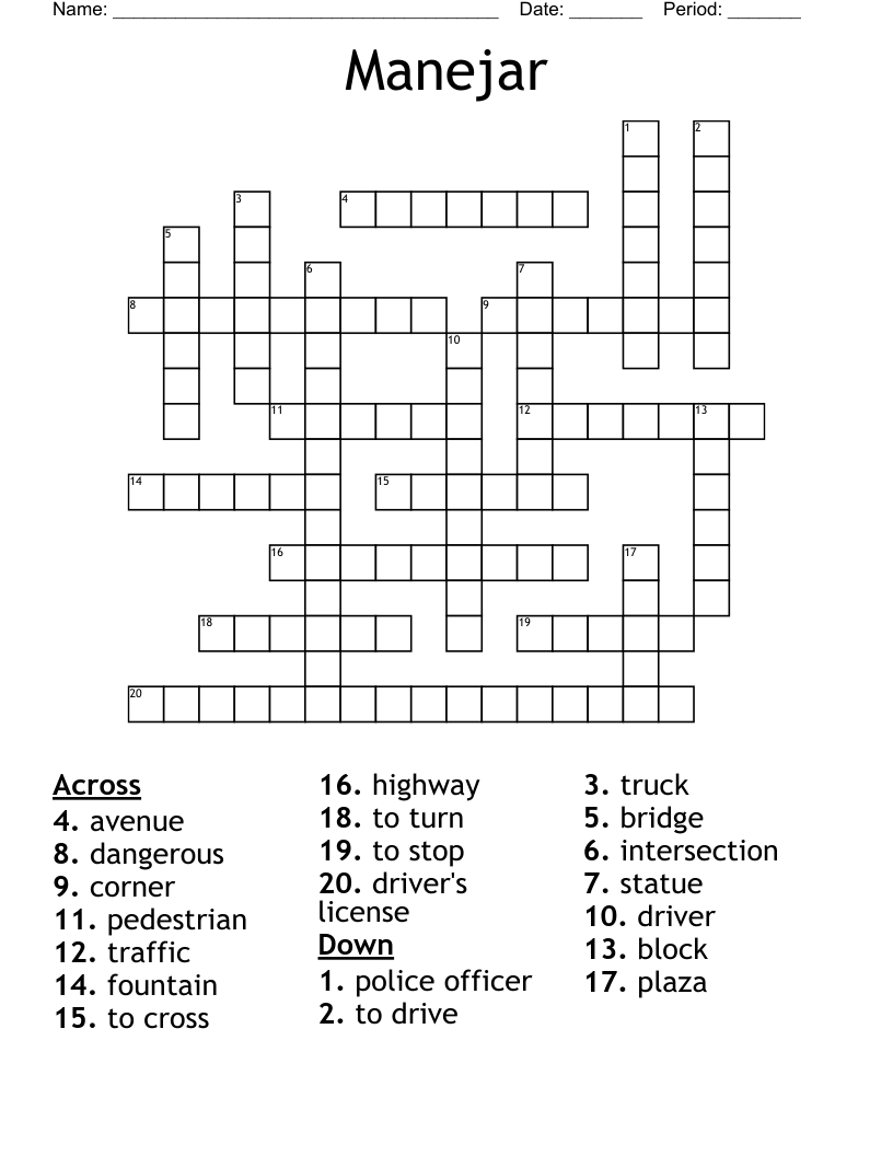 Manejar Crossword