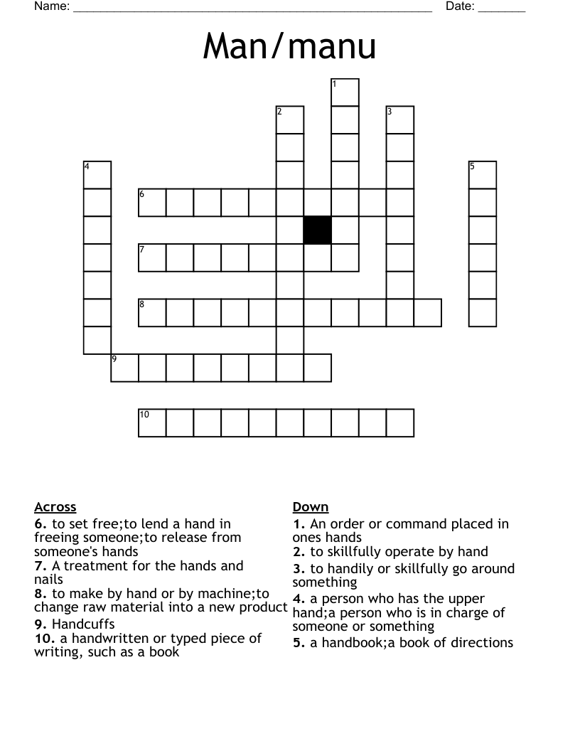 Man/manu Crossword