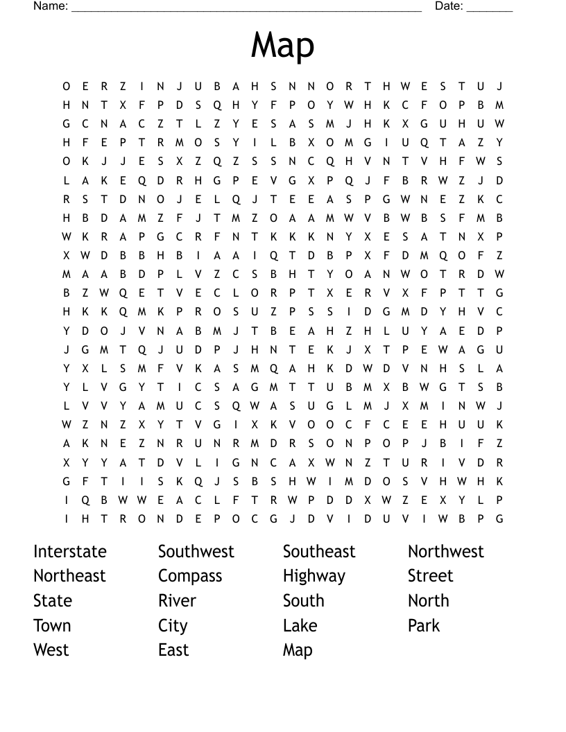 Map  Word Search