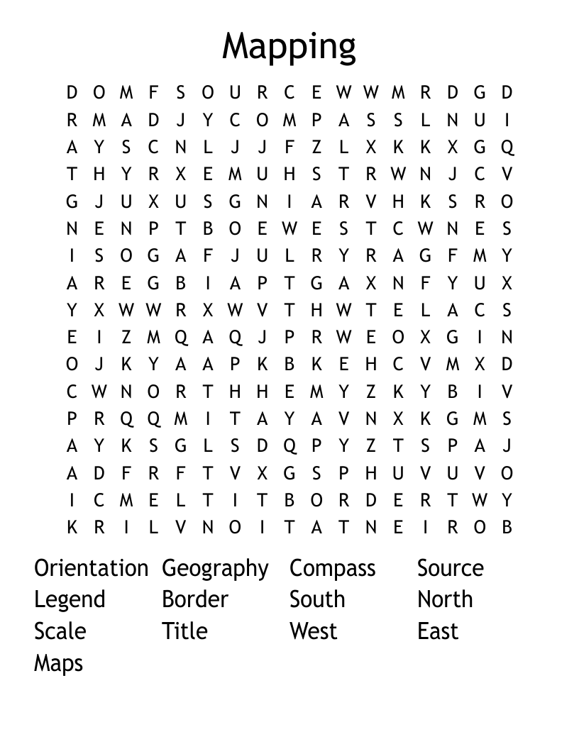 Mapping Word Search