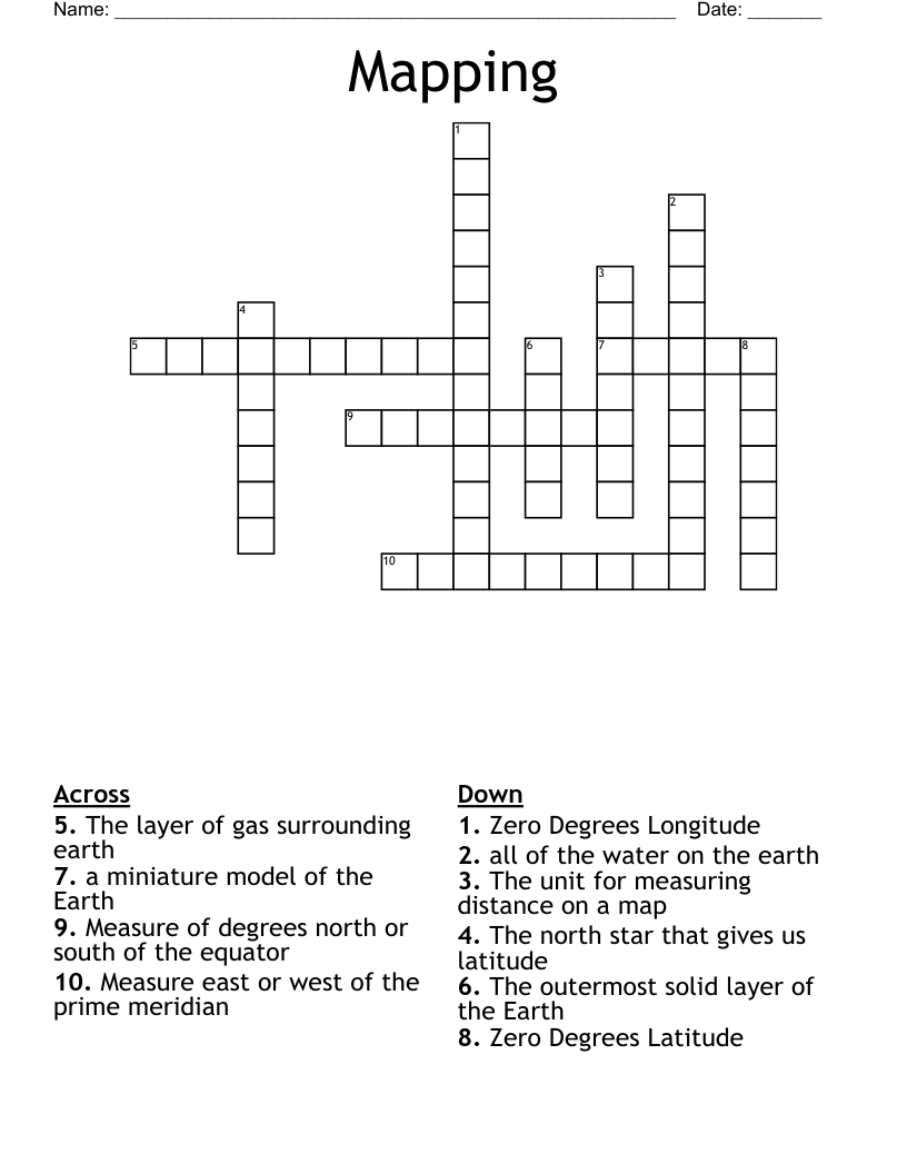 Mapping Crossword