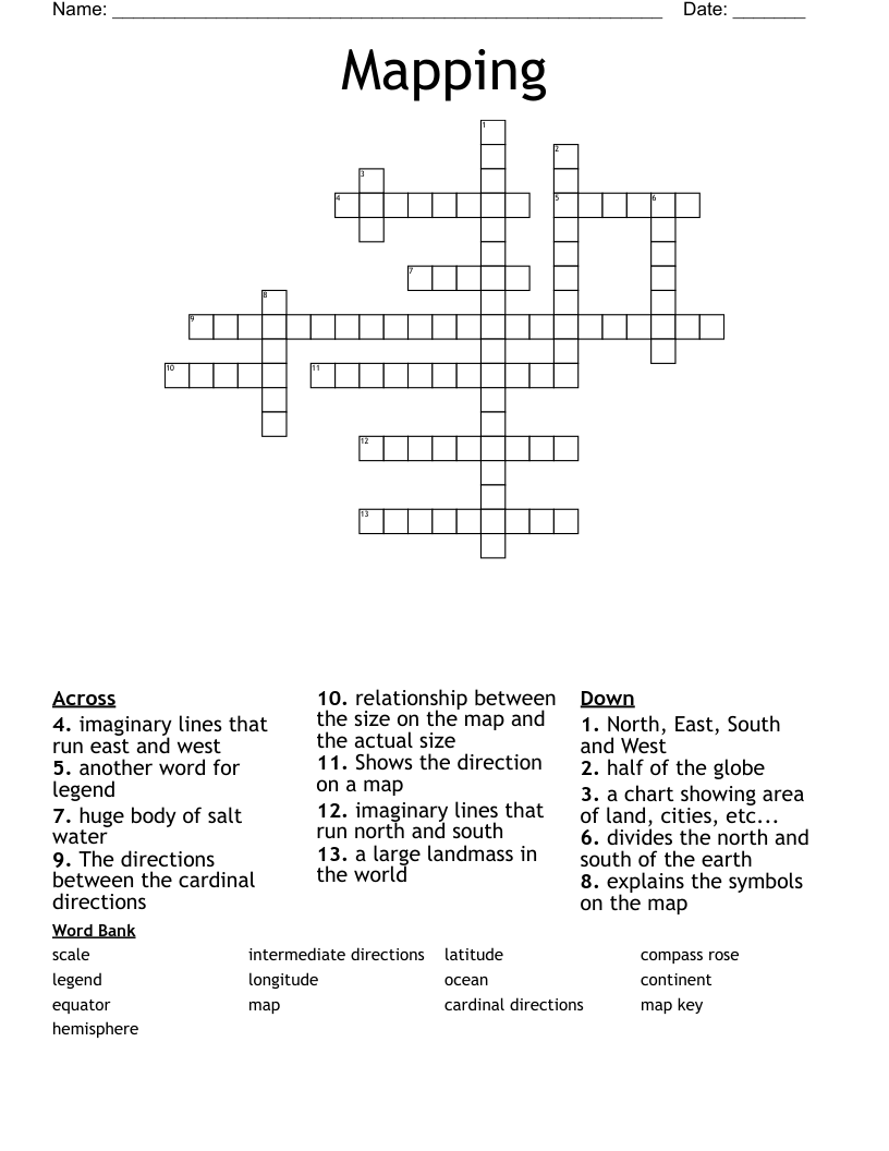 Mapping Crossword