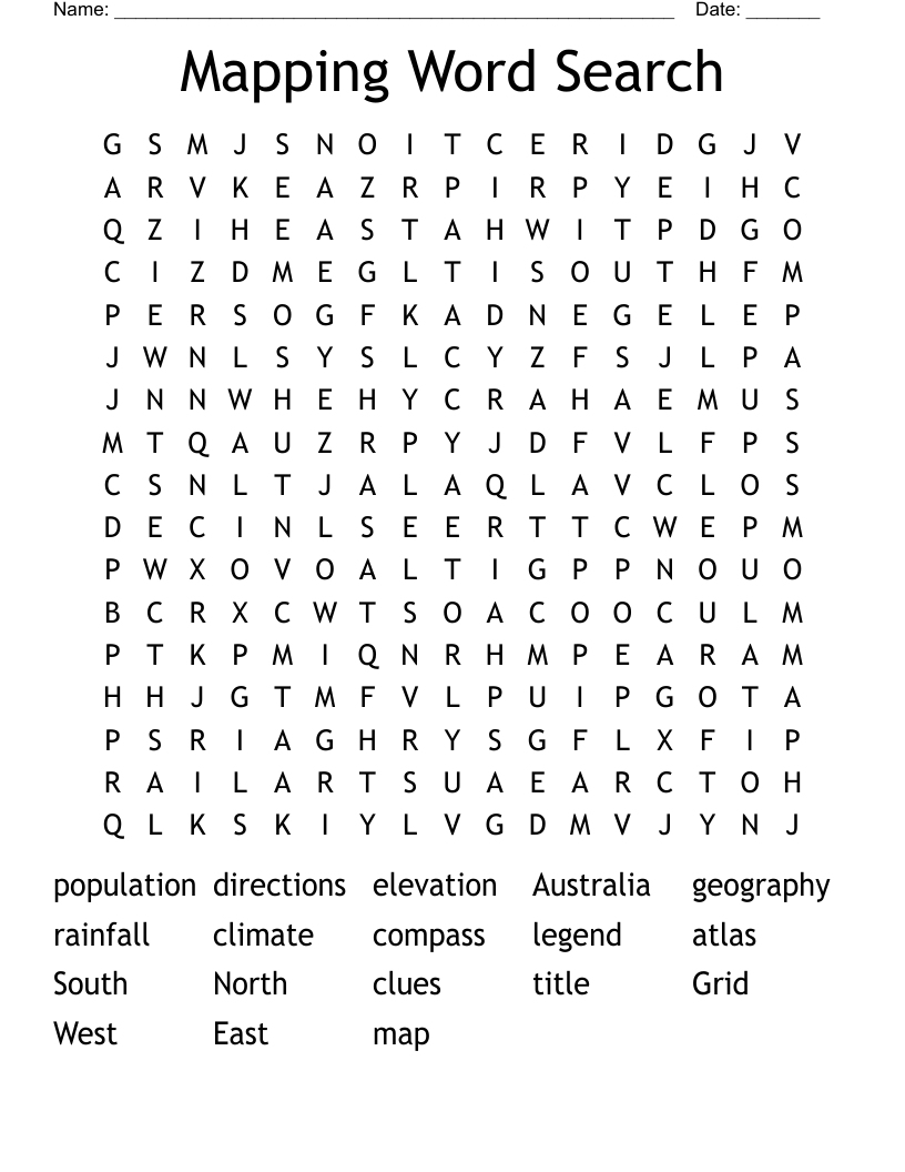 Mapping Word Search