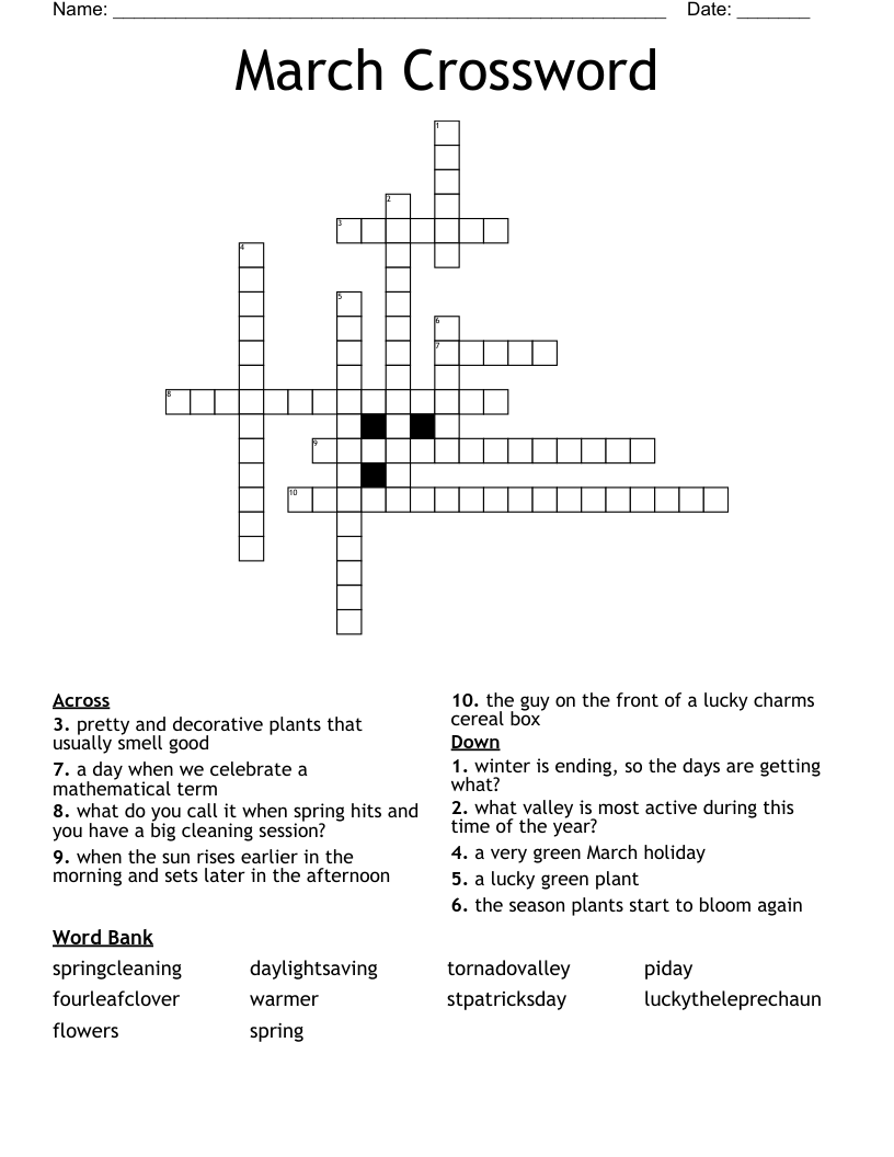 March Crossword 