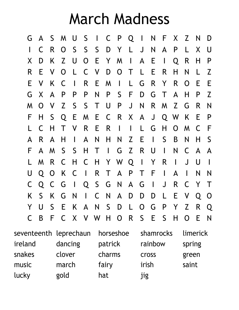 March Madness Word Search