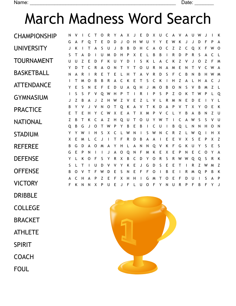 March Madness Word Search