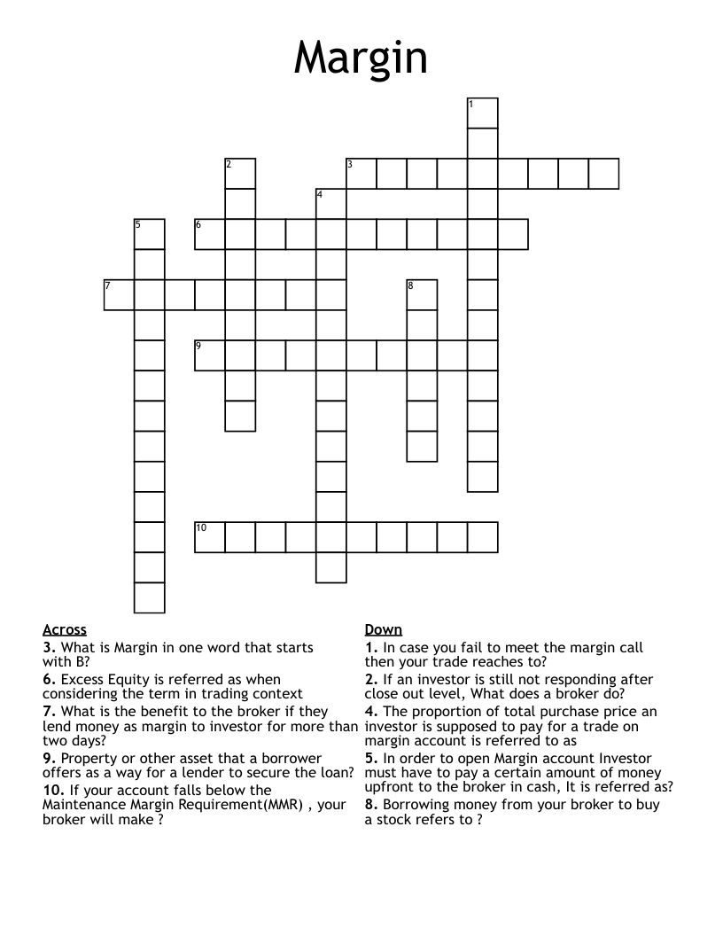 Margin Crossword