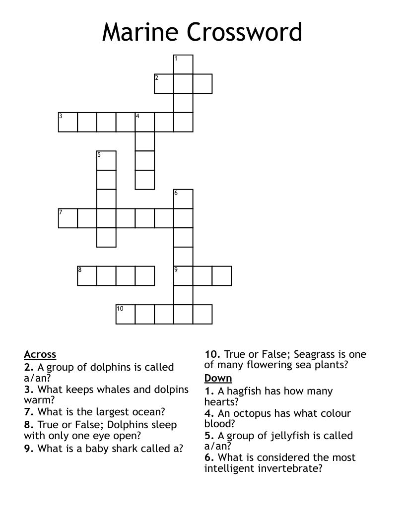 Marine Crossword