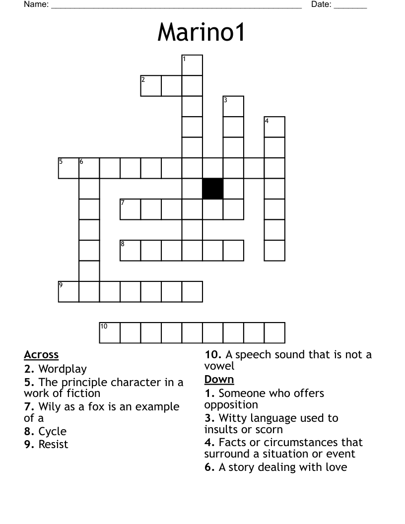 Marino1 Crossword