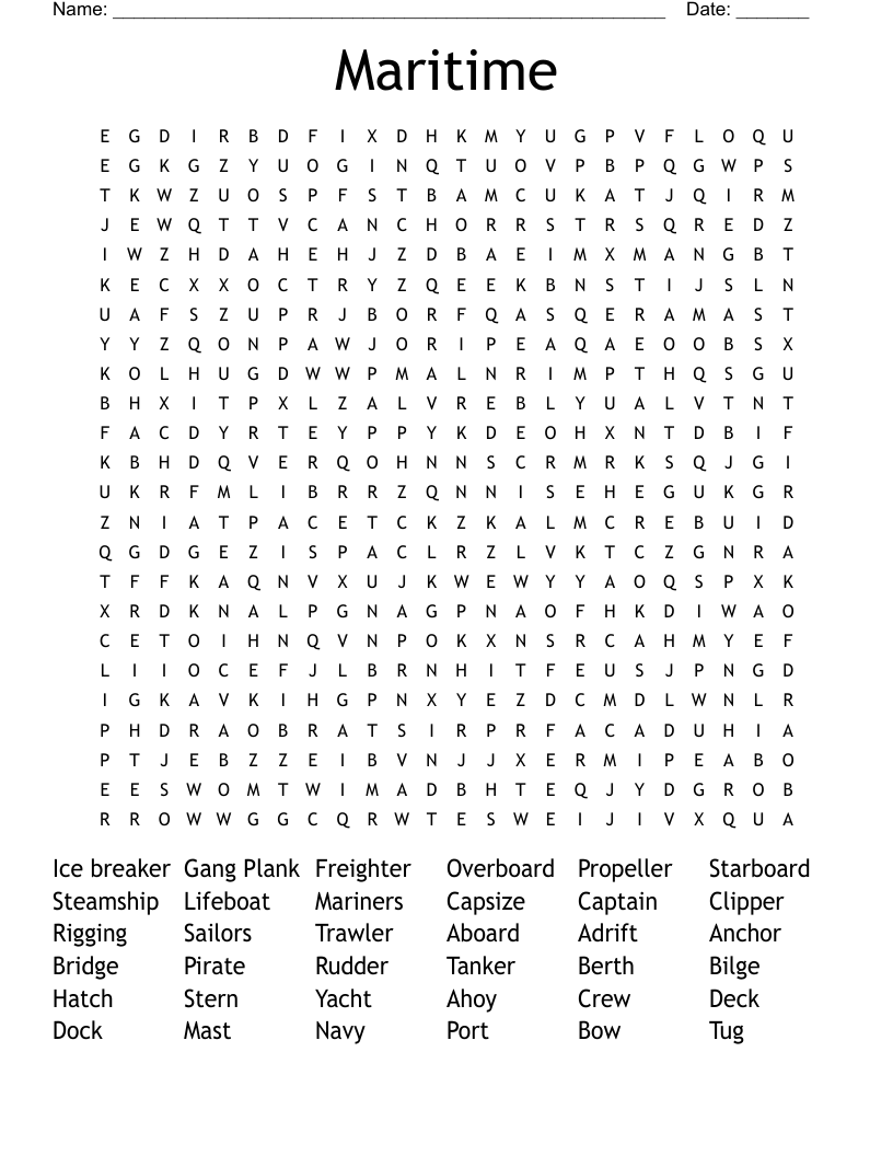 Maritime Word Search
