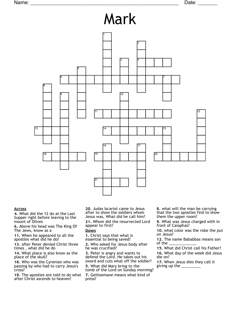 Mark Crossword