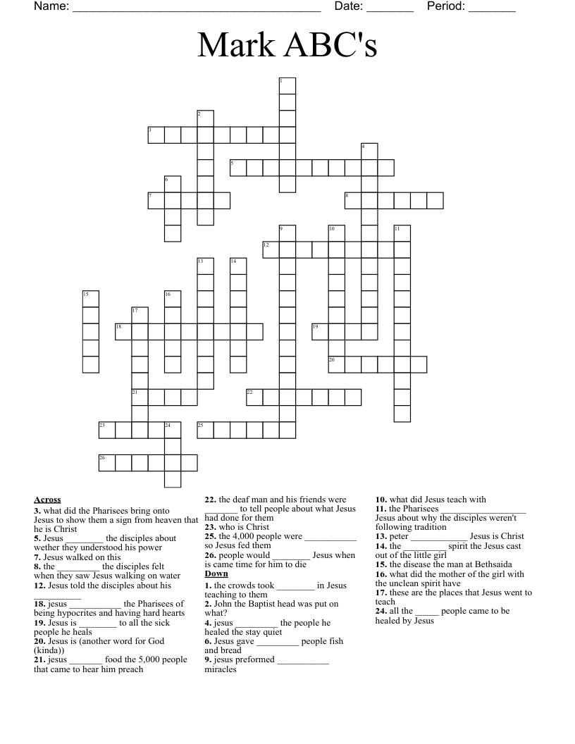Mark ABC's Crossword