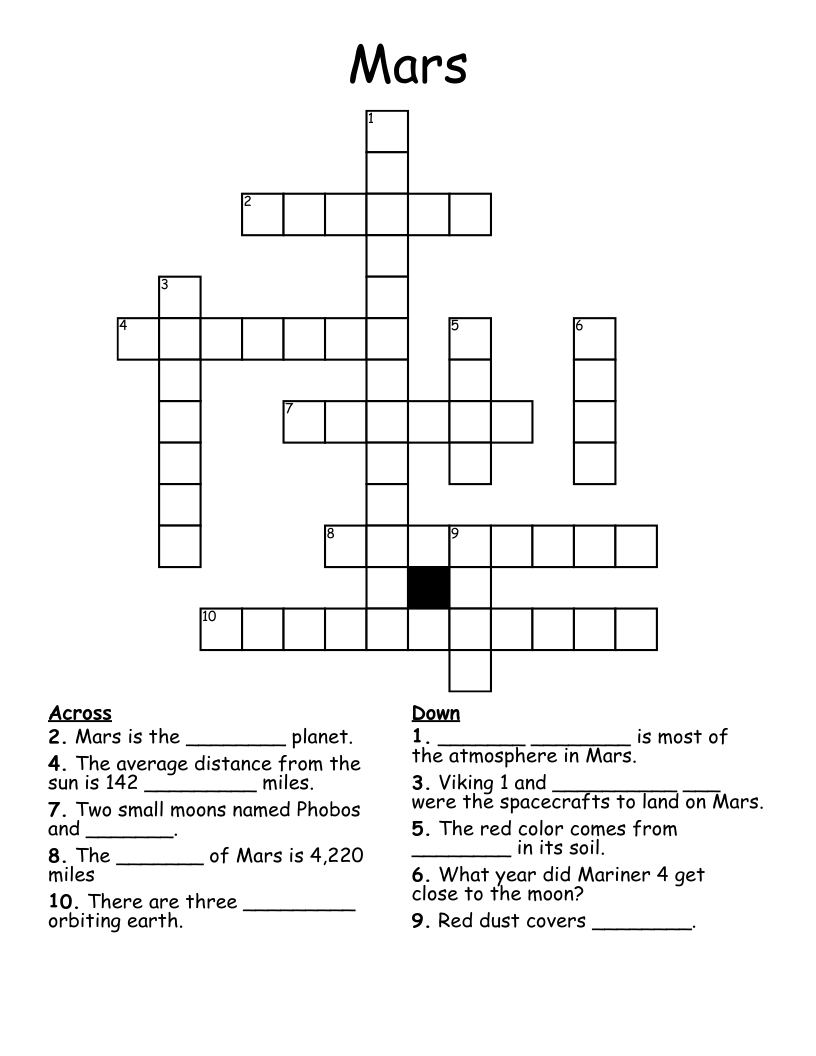 Mars Crossword