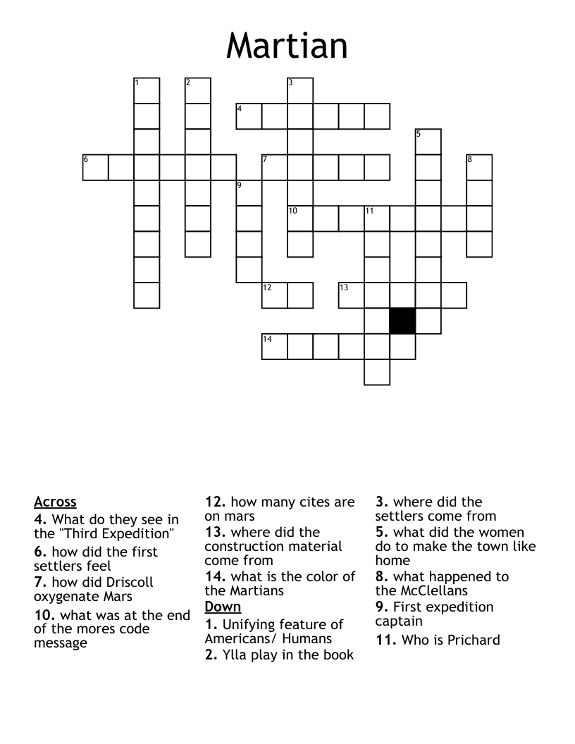 Martian  Crossword
