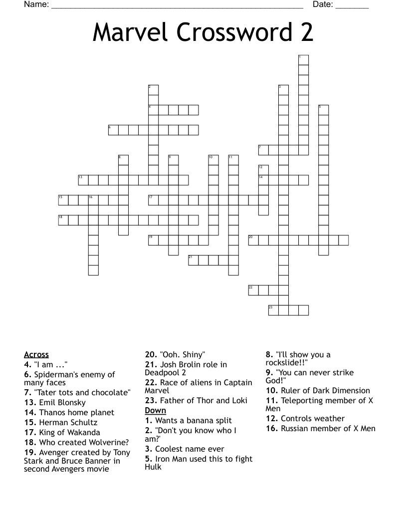 Marvel Crossword 2