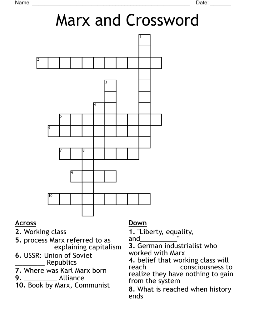 Marx and Crossword