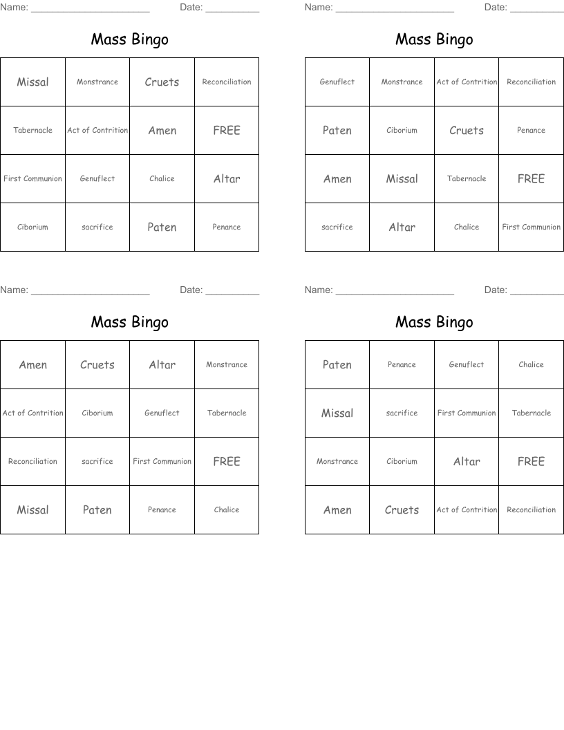 Mass Bingo