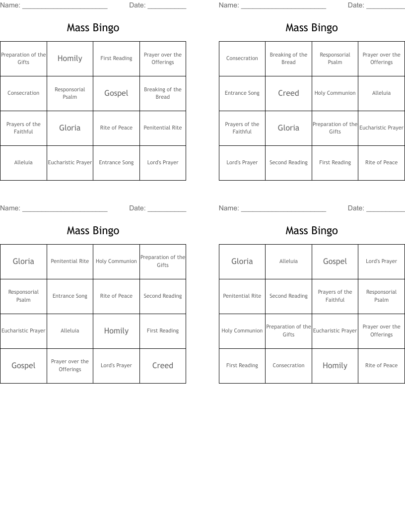 Mass Bingo