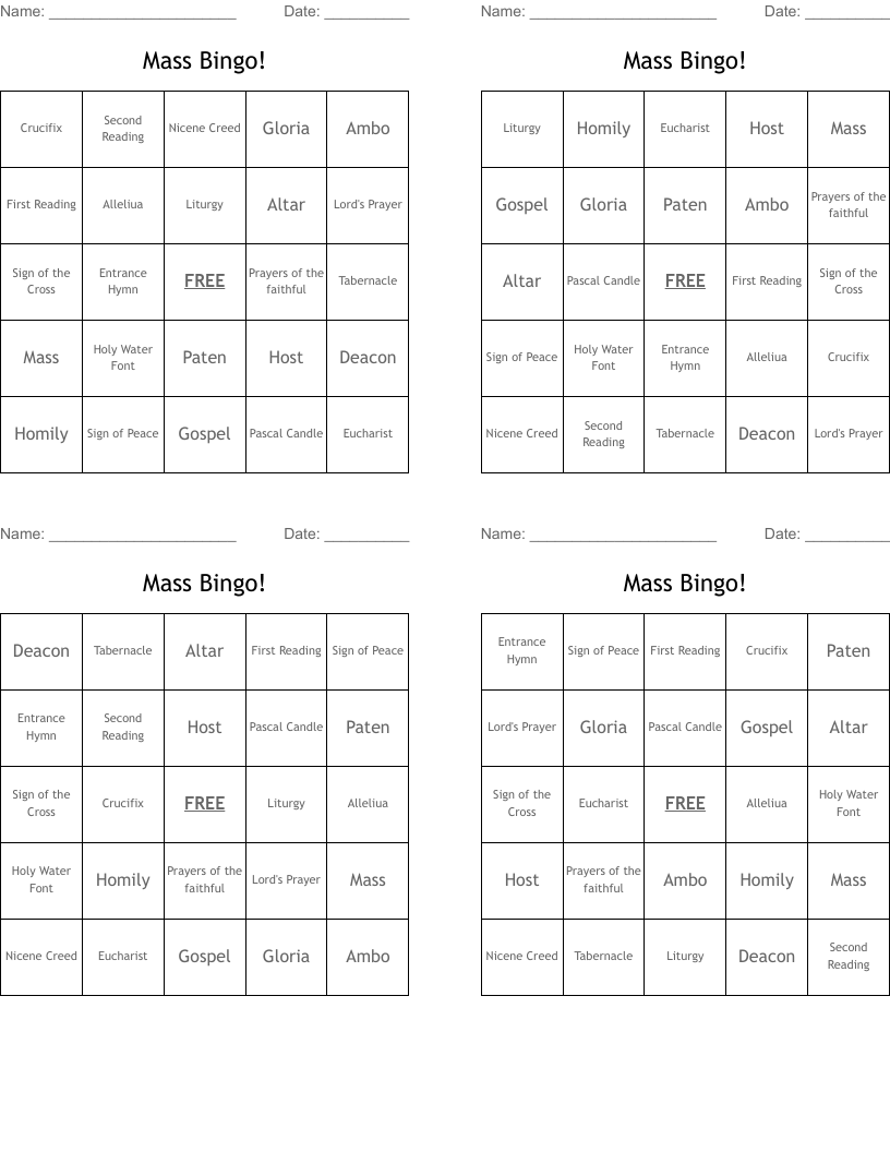 Mass Bingo!
