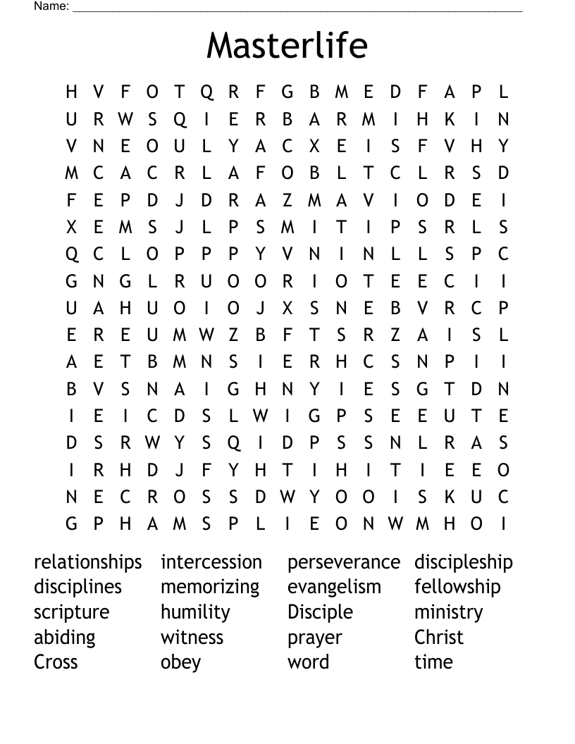 Masterlife Word Search