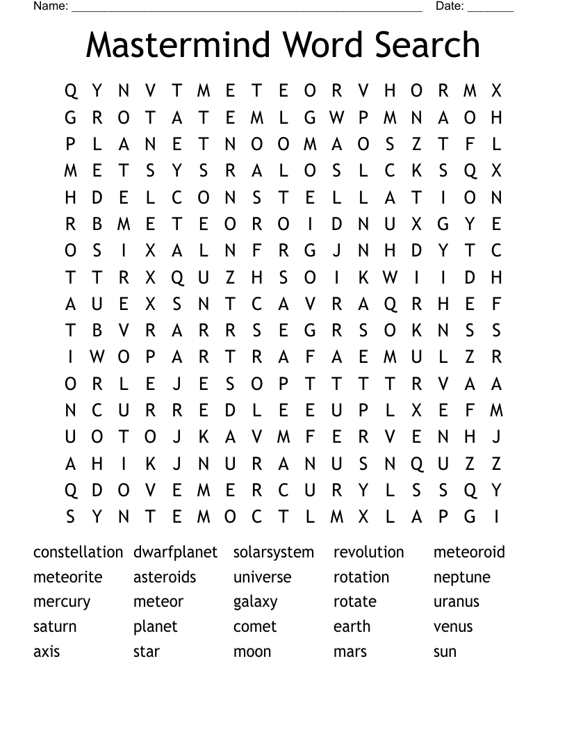 Mastermind Word Search