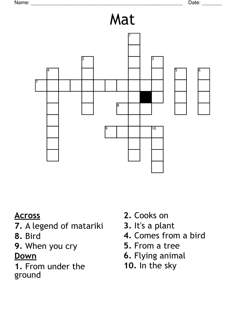 Mat Crossword