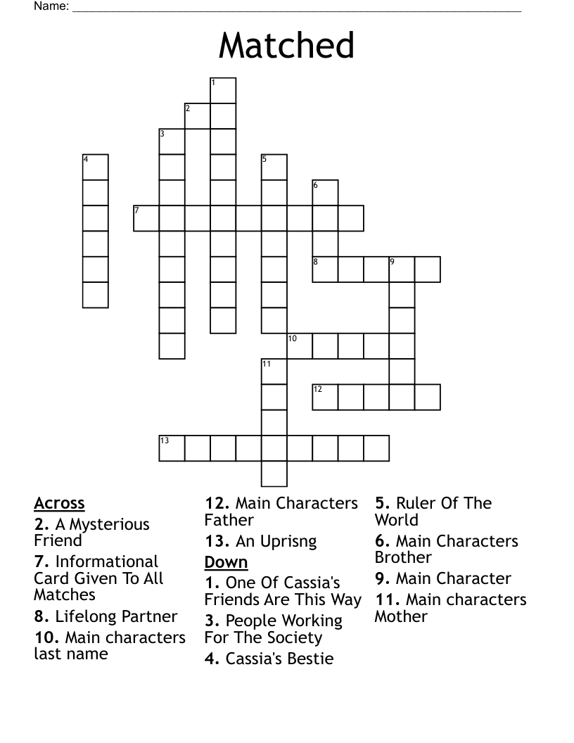 Matched Crossword