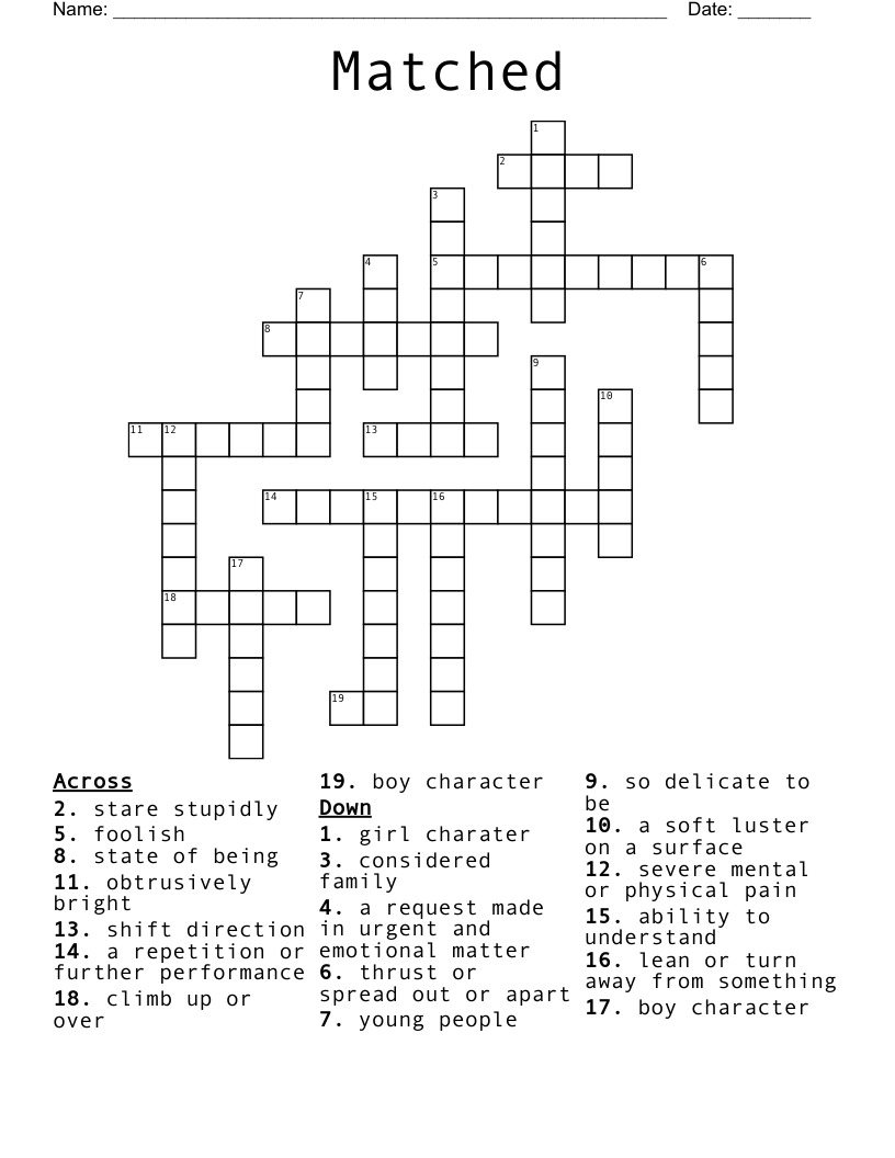 Matched  Crossword