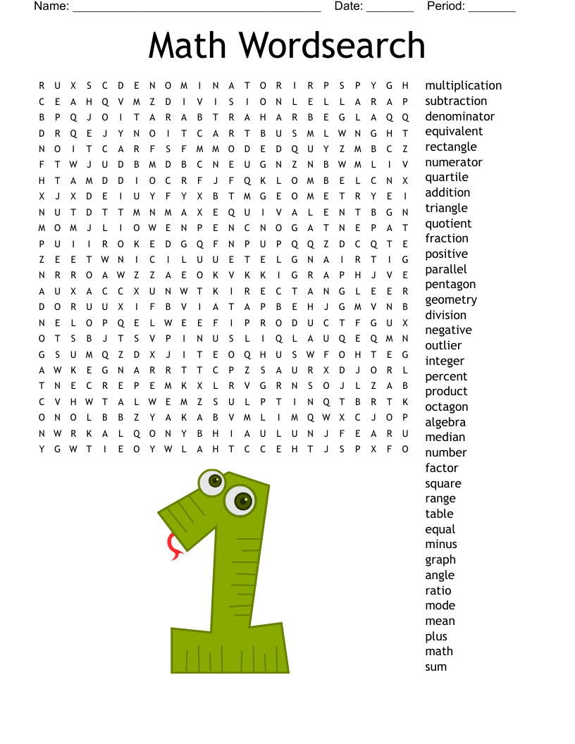 Math Wordsearch