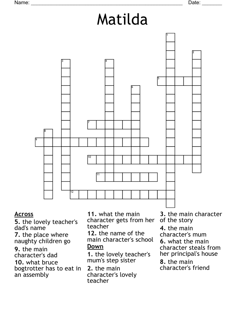 Matilda  Crossword