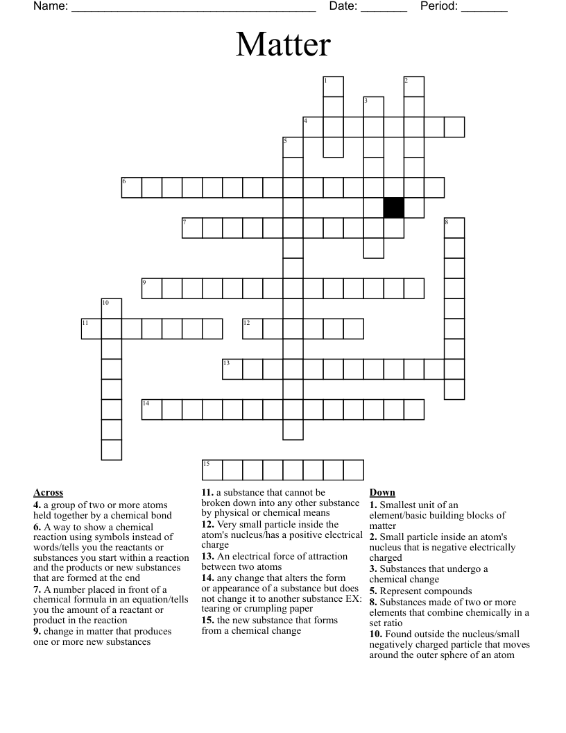 Matter Crossword