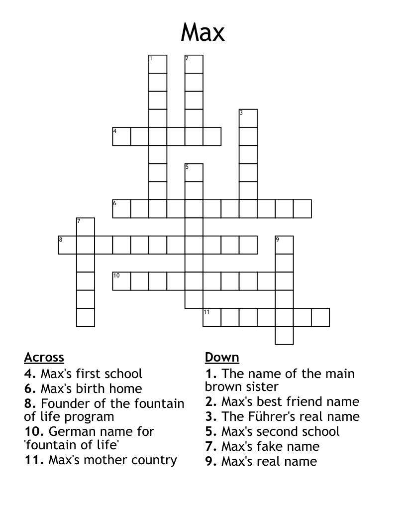 Max Crossword