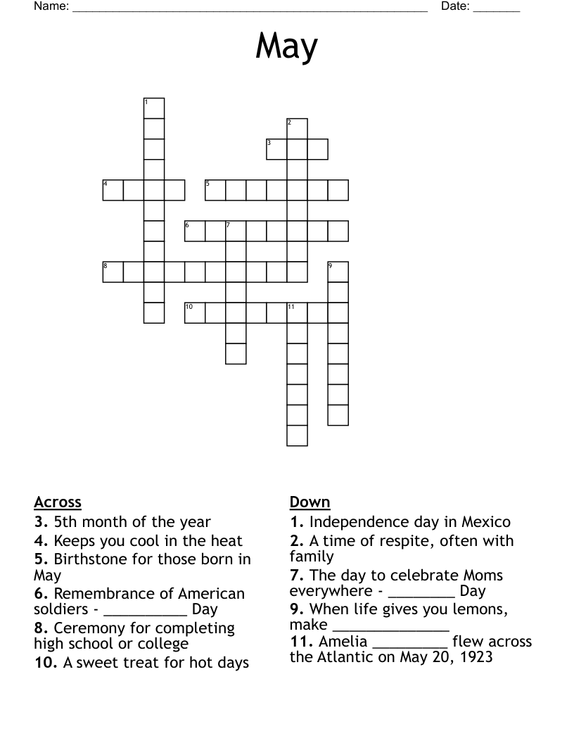 May Crossword