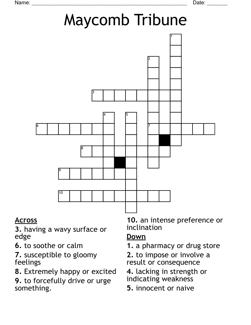 Maycomb Tribune Crossword