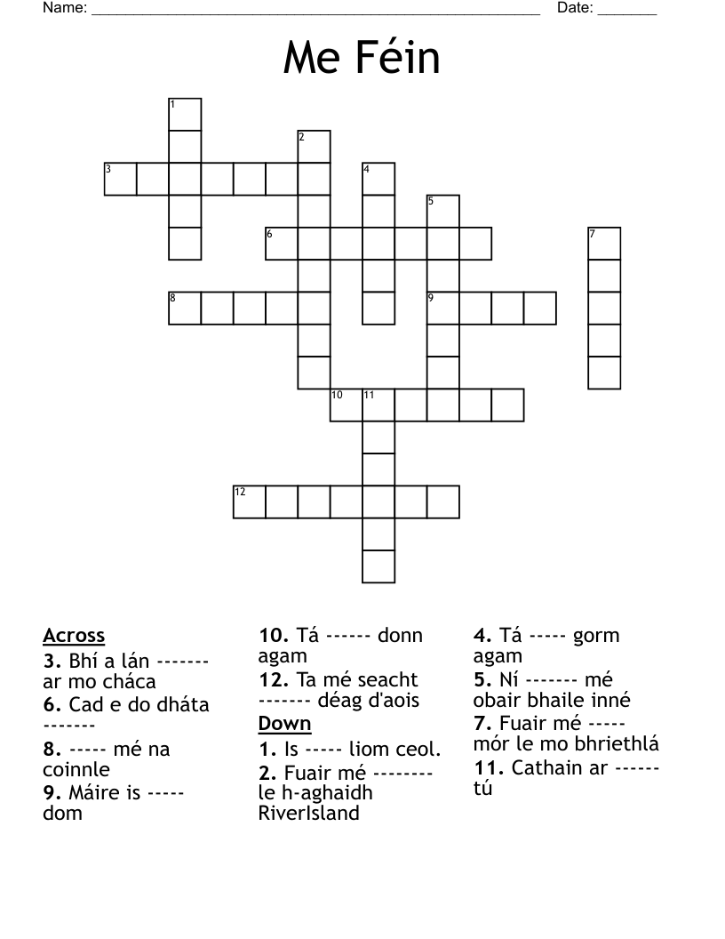 Me Féin Crossword