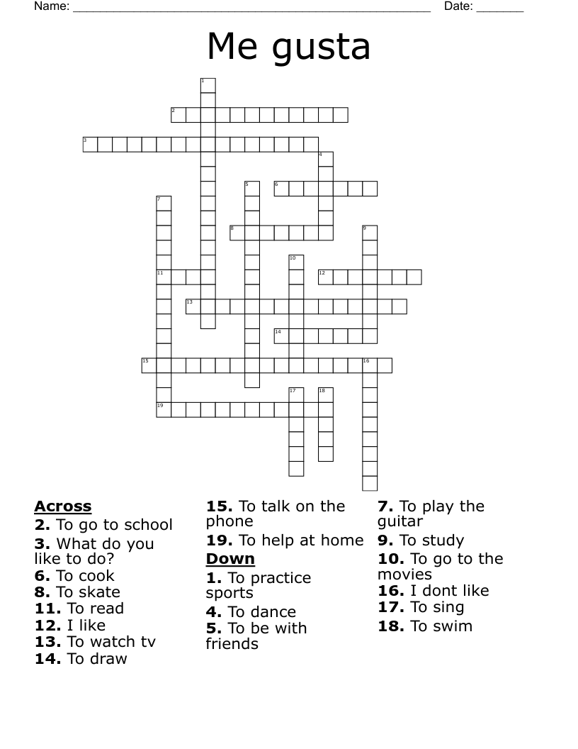 Me gusta Crossword
