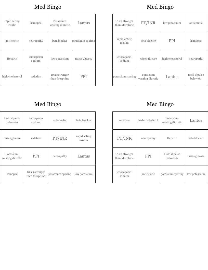 Med Bingo