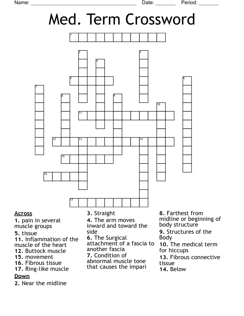 Med. Term Crossword