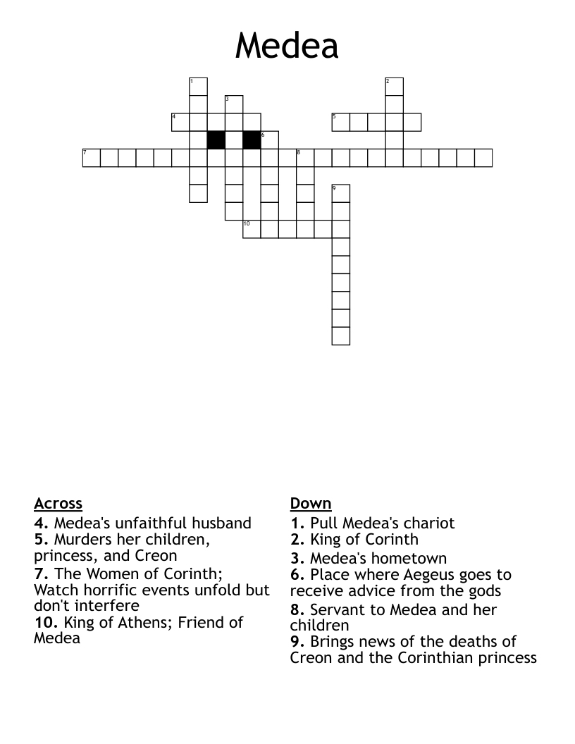 Medea Crossword