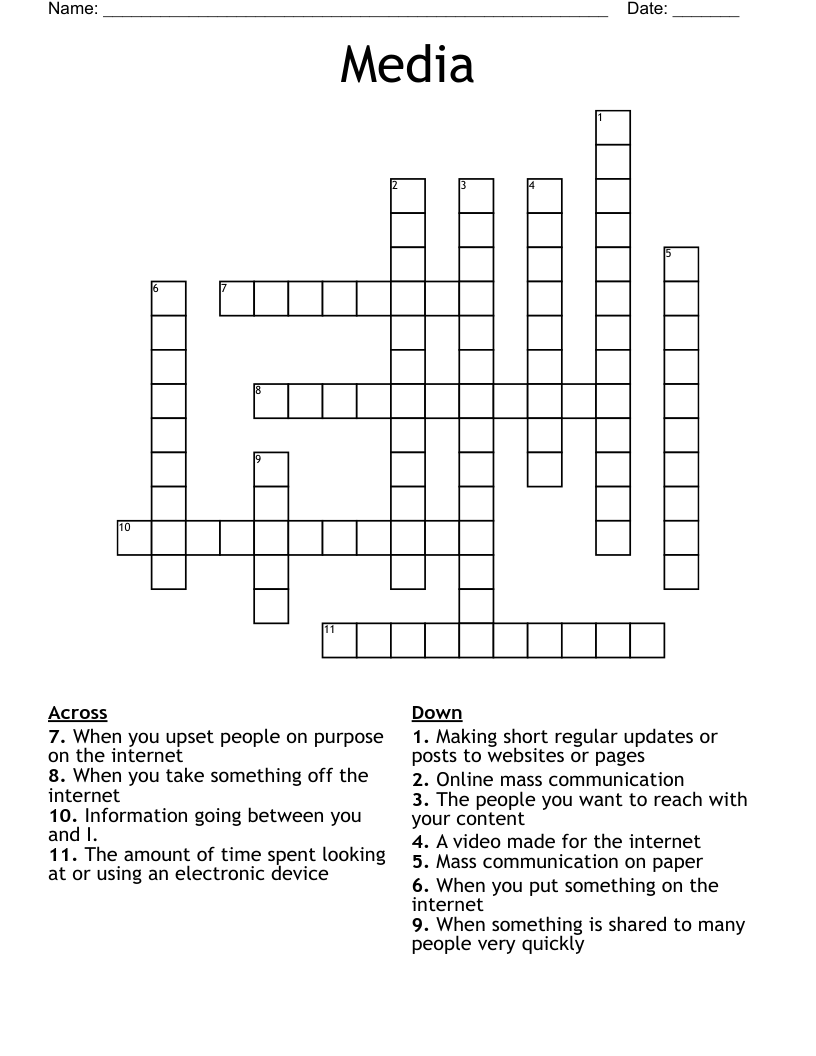 Media Crossword