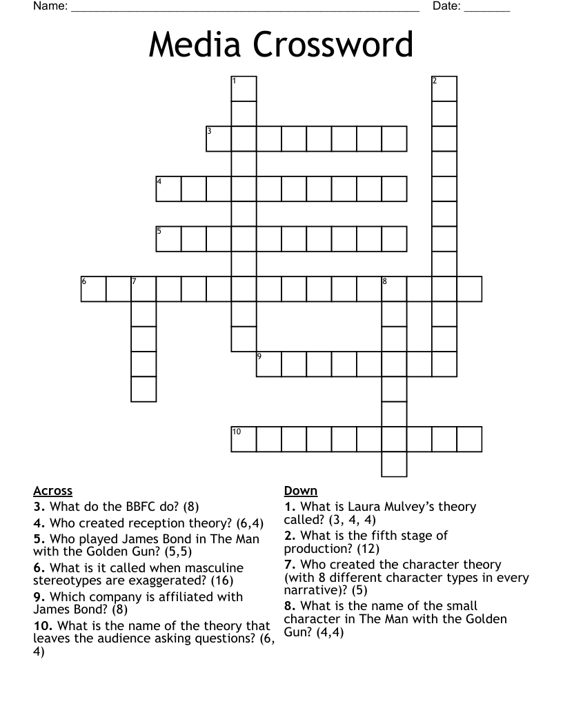 Media Crossword