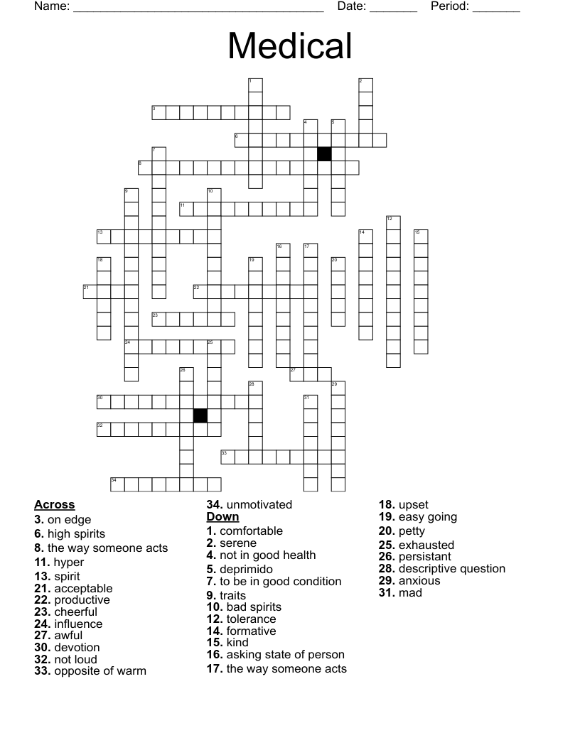 Medical Crossword