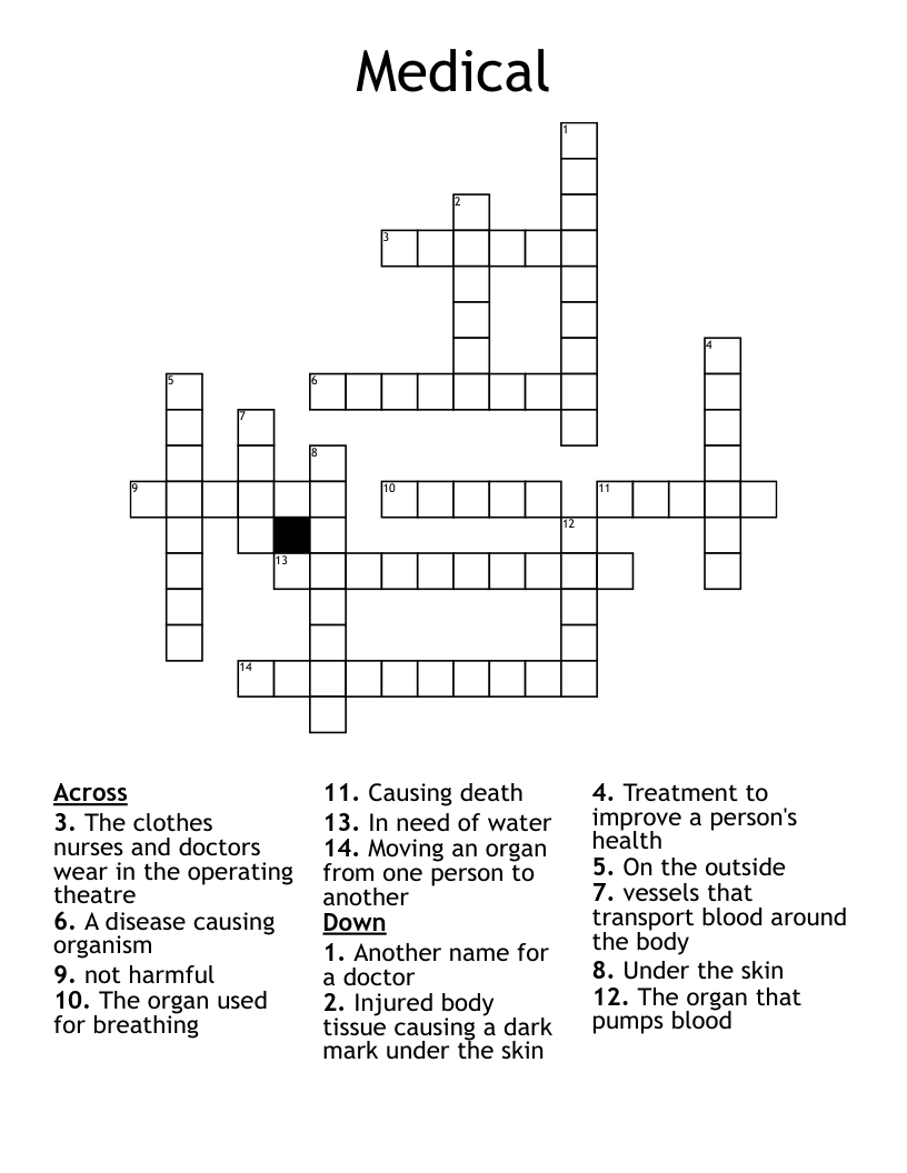 Medical Crossword