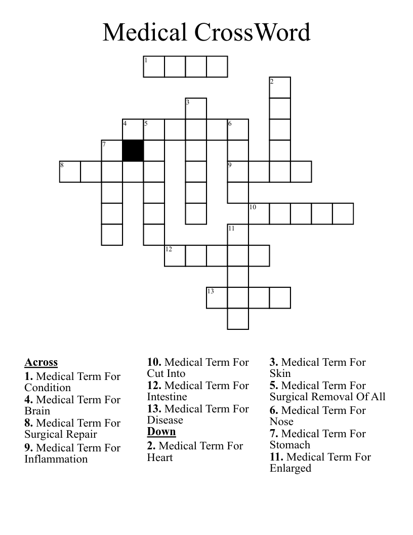 Medical CrossWord