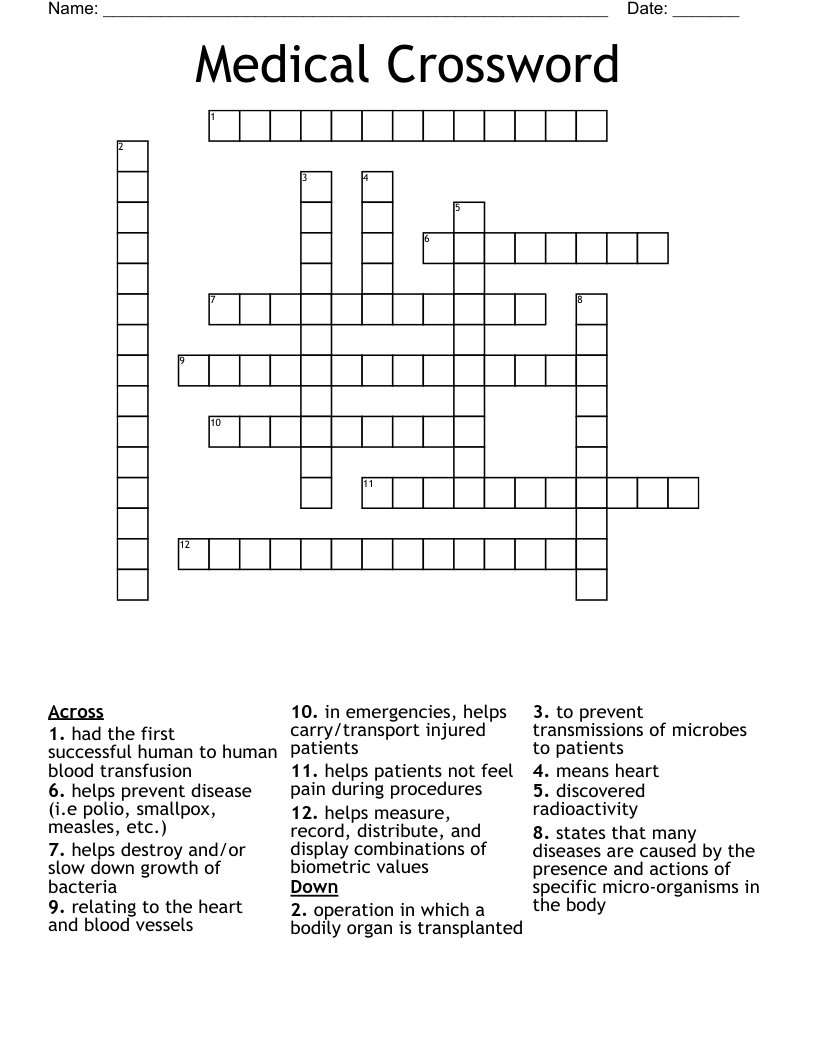 Medical Crossword