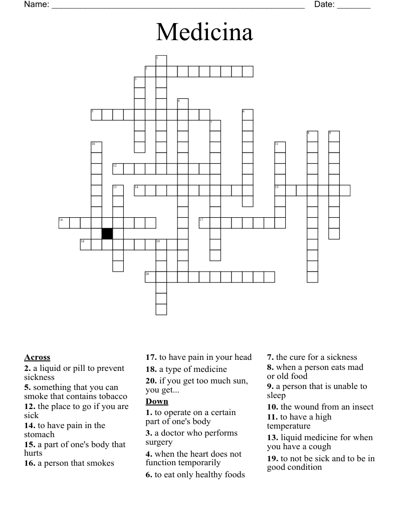 Medicina Crossword